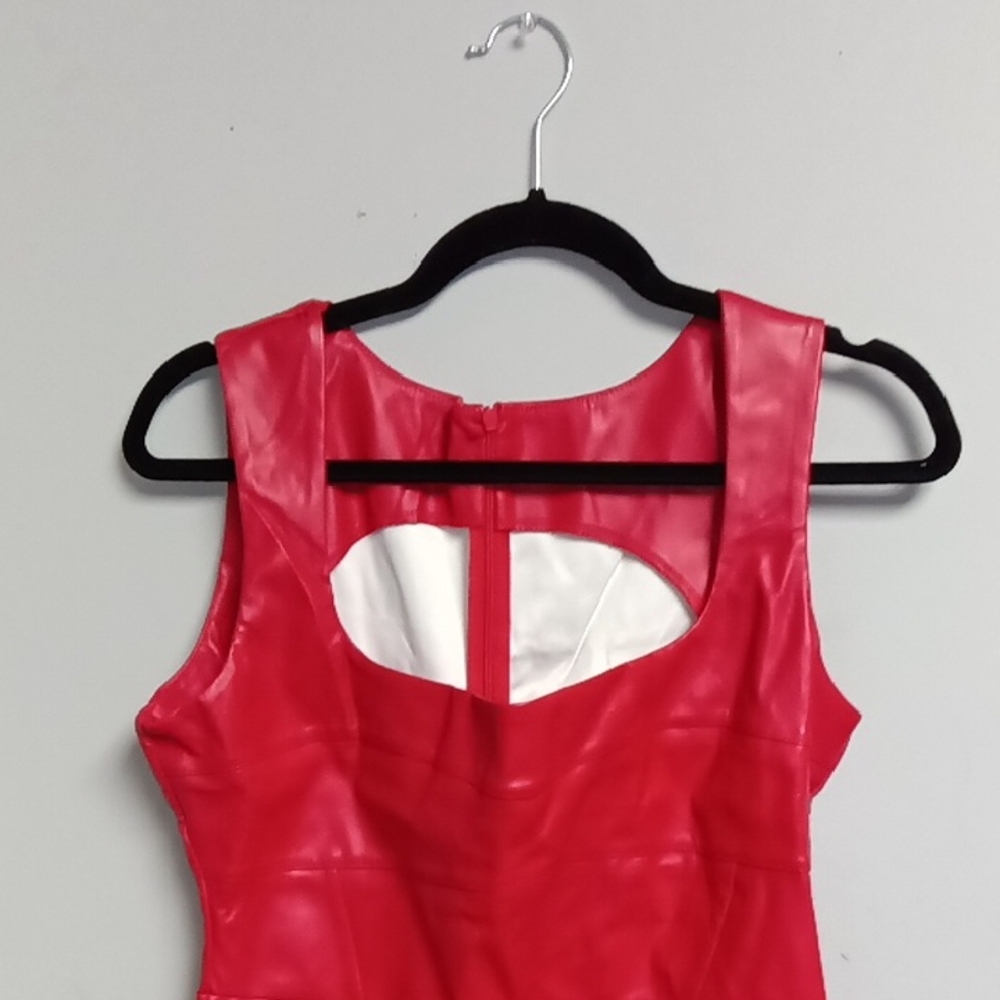 Chic Red Sleeveless Dress